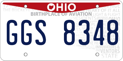 OH license plate GGS8348