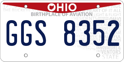 OH license plate GGS8352