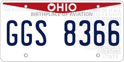 OH license plate GGS8366