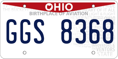 OH license plate GGS8368