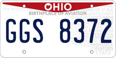 OH license plate GGS8372