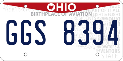 OH license plate GGS8394