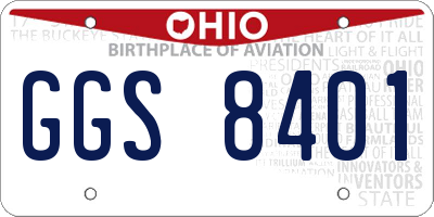 OH license plate GGS8401