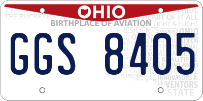 OH license plate GGS8405