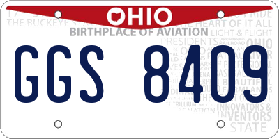 OH license plate GGS8409