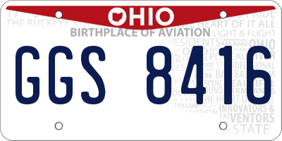 OH license plate GGS8416