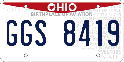 OH license plate GGS8419