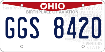 OH license plate GGS8420
