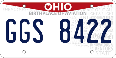 OH license plate GGS8422