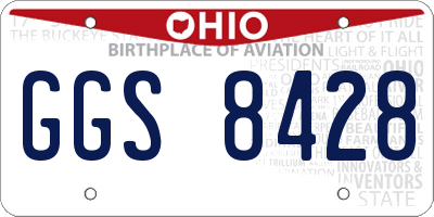 OH license plate GGS8428