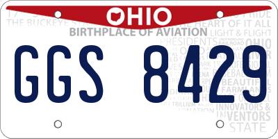 OH license plate GGS8429