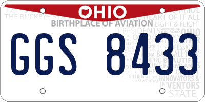 OH license plate GGS8433