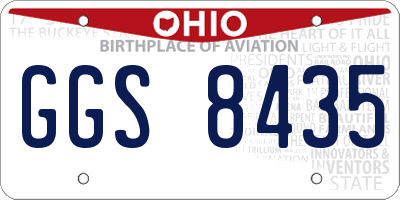 OH license plate GGS8435