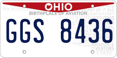 OH license plate GGS8436
