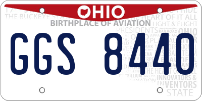OH license plate GGS8440