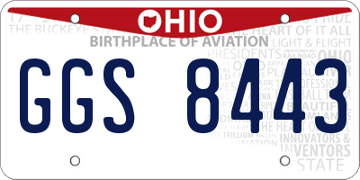 OH license plate GGS8443