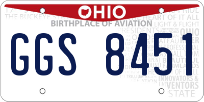 OH license plate GGS8451