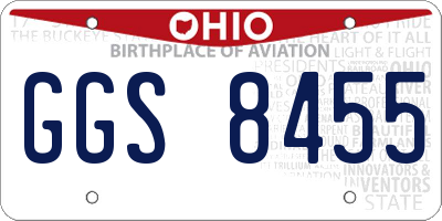 OH license plate GGS8455