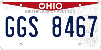 OH license plate GGS8467
