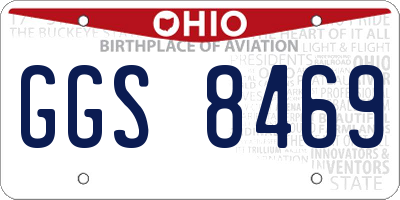 OH license plate GGS8469