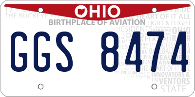 OH license plate GGS8474