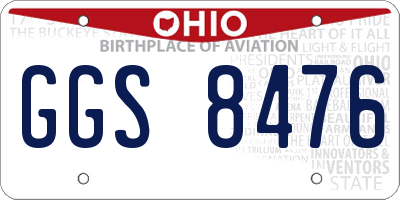 OH license plate GGS8476