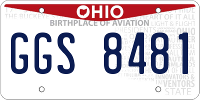 OH license plate GGS8481
