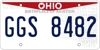 OH license plate GGS8482