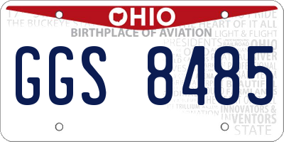 OH license plate GGS8485