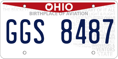 OH license plate GGS8487