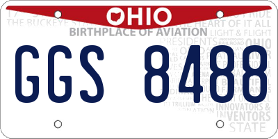 OH license plate GGS8488