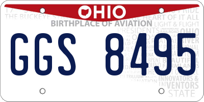 OH license plate GGS8495