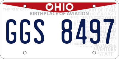 OH license plate GGS8497