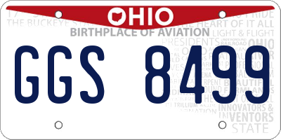 OH license plate GGS8499