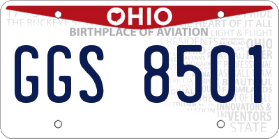 OH license plate GGS8501