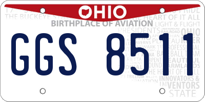 OH license plate GGS8511