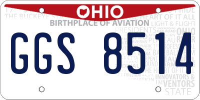 OH license plate GGS8514