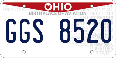 OH license plate GGS8520