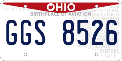 OH license plate GGS8526