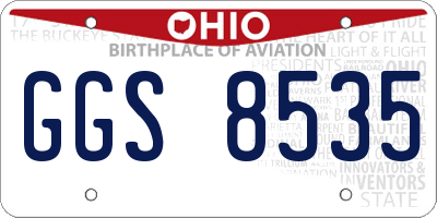 OH license plate GGS8535