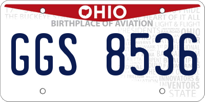 OH license plate GGS8536