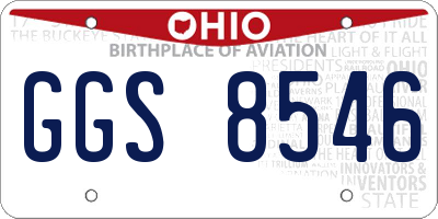OH license plate GGS8546