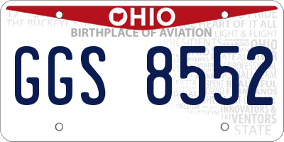 OH license plate GGS8552