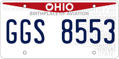 OH license plate GGS8553