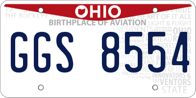 OH license plate GGS8554