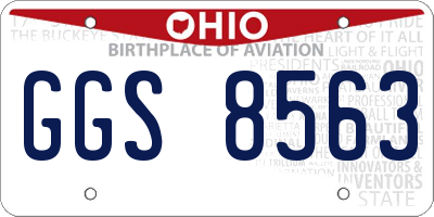 OH license plate GGS8563