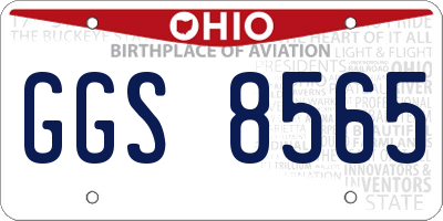 OH license plate GGS8565