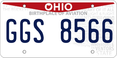 OH license plate GGS8566