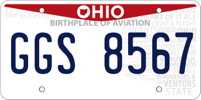 OH license plate GGS8567