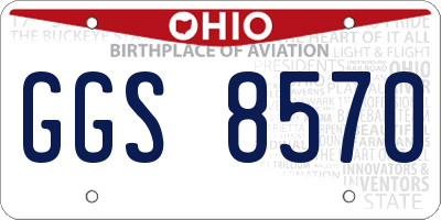 OH license plate GGS8570